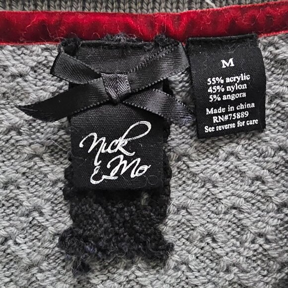 Nick & Mo Anthropologie Floral Embroidered Knit Cropped Cardigan Women's Medium - Picture 11 of 16